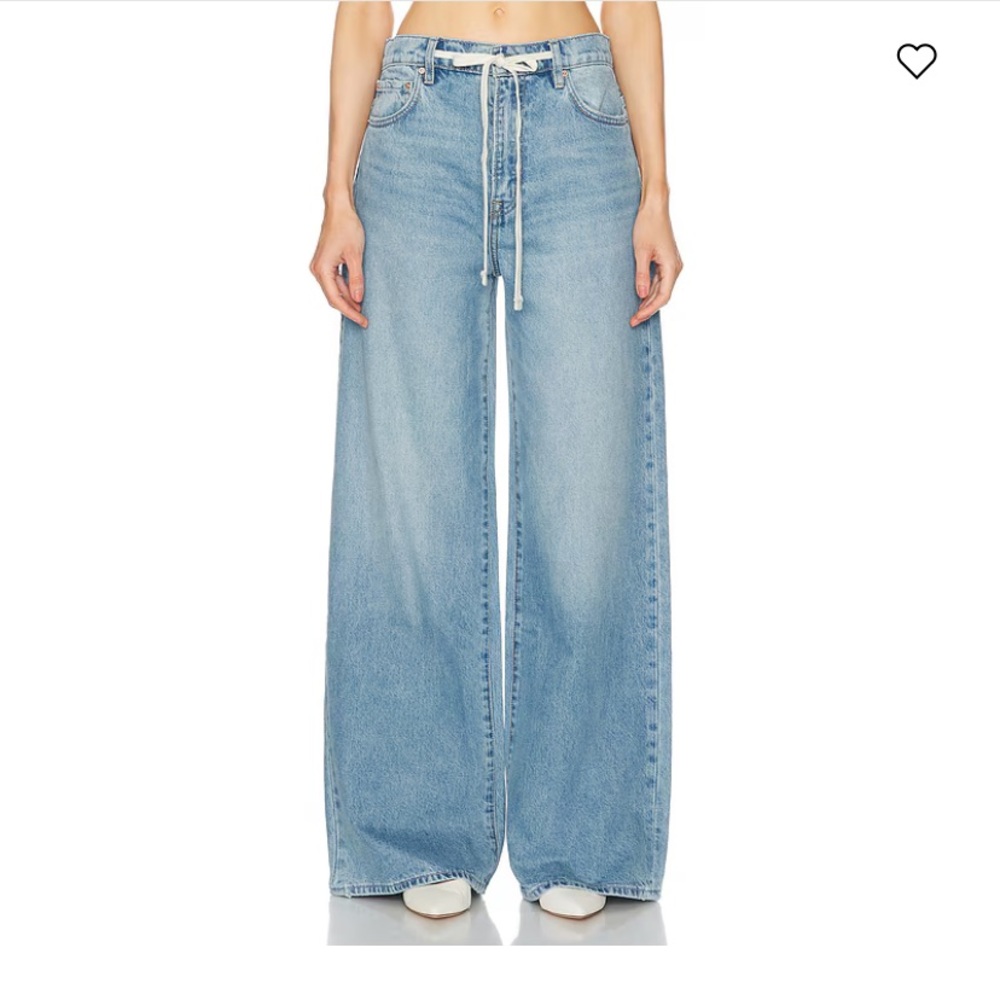 GRLFRND X Maggie MacDonald The Lucia Wide Leg Baggy Jeans Sz 28 NWOT 100 Cotton